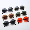 Oval Frame Oval Sunglasses Chic Anti-Glare Fashionable Metal Frame Sun Glasses Lightweight Metal UV Protection Shades for Women & Men Summer Fashion Outdoor Camping Unisex Driving Sports Eyewear. 