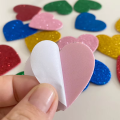 Colorful Self Adhesive Heart Shape Foam Glitter Stickers (Pack of 75) - Fomic Glitter Sheet Hearts Stickers | Glitter Hearts for Decoration. 