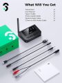 SOOMFON Bluetooth Transmitter for TV, SOOMFON Bluetooth 5.0 Audio Transmitter with Volume Control, Splitter Bluetooth Adapter for TVPC, aptX Low Latency, Ultra Long Range (Black) ORIGINAL UK ZONE STOCK. 