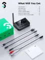 SOOMFON Bluetooth Transmitter for TV, SOOMFON Bluetooth 5.0 Audio Transmitter with Volume Control, Splitter Bluetooth Adapter for TVPC, aptX Low Latency, Ultra Long Range (Black) ORIGINAL UK ZONE STOCK. 