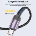 HEEMAX 120W USB C Cable Type C Fast Charging Wire For Huawei P60 P50 P40 Pro Xiaomi OPPO Realme POCO Samsung 7A USB C Data Cord. 