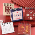 Inspirational Text Mini Calendar Motivational Quotes  Design Lunar Theme Desktop Calendar Decorative Ornaments Small Size Inspirational Calendar for Office Desk Home Use Students Daily Planning Goal. 