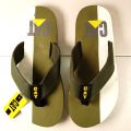 Convivial Casuals -C-A-T- Duo Tone Mens Flip Flop - Green & White. 