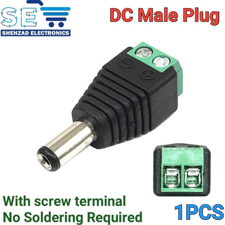 DC Power Connector Jack Female Male Plug Socket with Screw Terminal