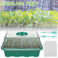 Trays Set Seedling Starter Cells Germination  Pots Grow Box 4x 12 Cell. 