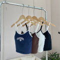 Summer Camisole Letter Print Girl Outer Wear Inner Wear Top Wrapped Chest Hot Girl Short Sports Top. 