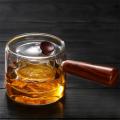 Techmanistan 500ml Turkish Tea Kettle with Glass Filter & Wooden Handle, Stove Safe Glass Teapot Liner Filter, Glasses Tea Maker with Wooden Handle. 