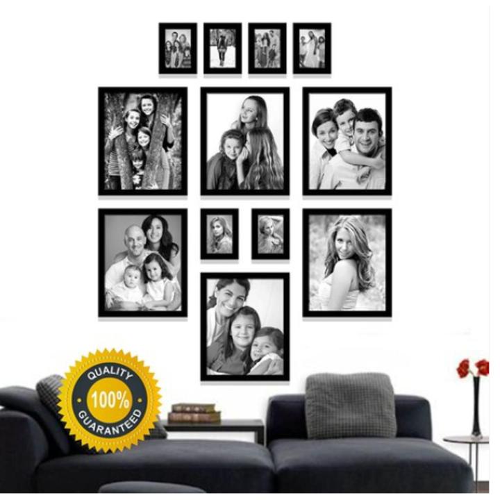 12 PCS Wall Art Family Collage Photo Frames, High quality Glass front with Prints, Inspiration Photo Frame set, Wall Decoration Photo Frame Wall Hanging Home Decoration Picture Gallery for Living Room Bedroom Study Room