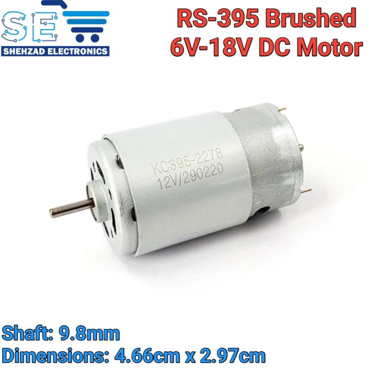 6V-18V DC Motor RS-395 High Torque Motor 6000 Rpm Dual Brush Motor