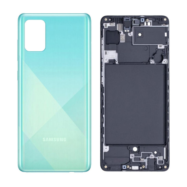 Samsung Galaxy A71 Rear Complete Body Casing Housing Replacement For Samsung Galaxy A71 - Blue