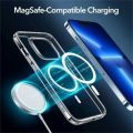 Iphone 16,15,14,13,12, Premium Spigen Magsafe Crystal Clear Ultra Hybrid Case Spigen Military Grade Protection Crystal Clear Spigen Magsafe Case. 