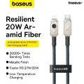 Baseus Unbreakable Series Fast Charging Data Cable Type-C to iPhone 20W cable - Baseus USB-C to Lighting 20W Aramid Fiber Unbreakable Series Fast Charging cable | baseus iphone cable unbreakable | baseus lightnin unbreakable cable | unbreakable ip cable. 