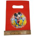 MICKEY MOUSE THEME GOODY BAGS - PACK OF 10 GOODY BAGS - MICKEY MOUSE FABRIC MATERIAL GOODY BAGS. 