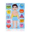 human body parts educational wooden puzzle for toddlers. 