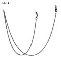 Chain Holder for Glasses Reading Glasses Neck Chain Spectacles Sunglasses Holder Generic Unisex Metal Neck Cord, Glass Strap Sunglass Retainer Strap Glasses Cord Lanyard Rope Anti-Slip Glasses String Metal Eyeglass Strap(Black, 76cm/29inch). 