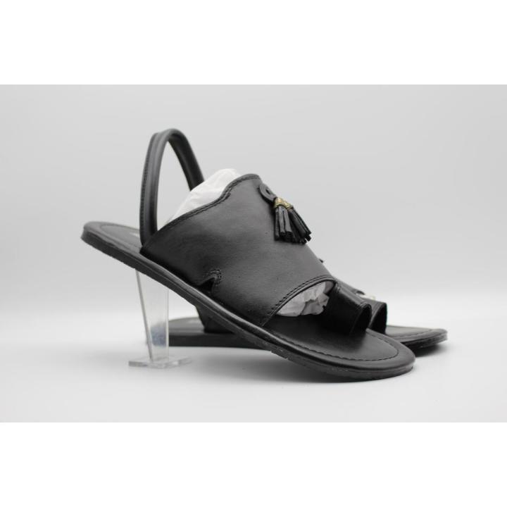 Cow Leather Sandals For Men Crust Leather Italian Wood Shade Finishing Hand Made