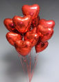 5 Large Size Red Heart Foil Balloons For Anniversary , Birthday & Party Decoration. 