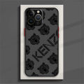 【BeginnerBer】Luxury K-Kenzo Logo Phone Case For iPhone 15 14 13 12 11 Pro Max mini XS XR X 8 Plus SE Frosted Translucent Cover. 