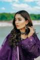 Aayra D-05 Dark Purple Summer Lawn Eid Unstitched 3 Piece Suit for Women. 