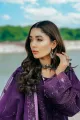 Aayra D-05 Dark Purple Summer Lawn Eid Unstitched 3 Piece Suit for Women. 