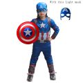 Kids Superhero Captain America Costume Child Avengers Theatrical Steve Rogers Costume Halloween Costumes For Kids Boys. 