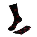 Swastika Character Japanese Anime Cotton Middle Tube Calf Socks for Women Men. 