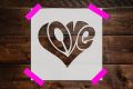 Love Heart Stencil, Reusable Love Heart Stencil, Art Stencil, DIY Craft Stencil, Painting Stencil, Love Heart Stencil, Wall Stencil. 