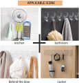 Muntazir 6 in 1 Seamless Heavy Duty Strong Sticky Hooks Strip for Wall Hanging Multipurpose Double Sided Self Adhesive Transparent and Waterproof Wall Sticking Hanger for Bathroom and Kitchen. 