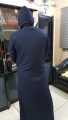 Customize Black Designer Arabic Hoodie Thobe. 