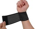 Sports Wristband Weightlifting Wrist Wraps for Men Personal Use, Exercise Wraps Training Hand Band Powerlifting Straps Workout Fitness Wrist Braces (Black), Cotton Elastic Wrist Bandage. 