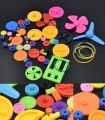 1set Colorful DIY 55 kinds of Plastic Gear Gearbox Toy. 