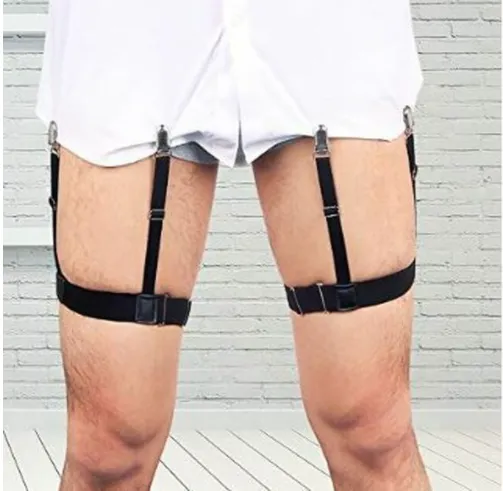 2PCS%20Adjustable%20Men's%20Shirt%20Stays%20Garters%20Elastic%20Nylon%20Adjustable%20Slim%20Fit%20Shirt%20Holders%20Crease-Resistance%20Belt%20Stirrup%20Style%20Suspenders%20-%20Image%203