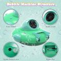 Bubble Machine, Portable Bubble Maker Toy for Kids Toddlers, Rechargeable Automatic Bubble Blower with 3 Bubble Solution. 