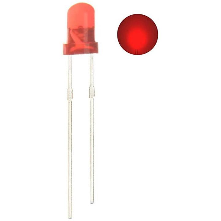 Pack of 100 Ultra Bright 5mm LED Light Emitting Diode Diffused Red ...