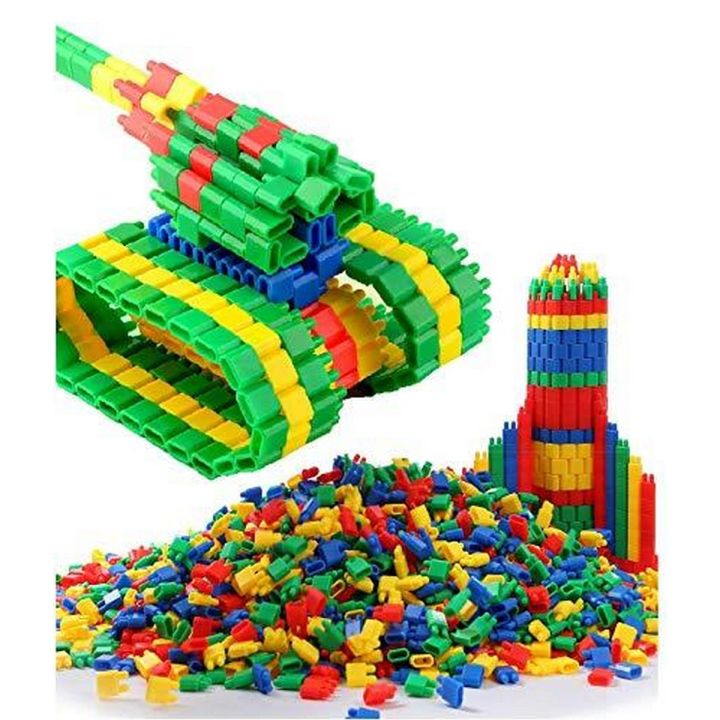 Kid's Educational Puzzle Rocket Head Shape Building DIY Game Block Plastic Toy (500 Blocks in Package)