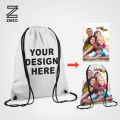 Customized Drawstring Bag (Boys & girls) Digitally printed on Cloth By Zezo. 