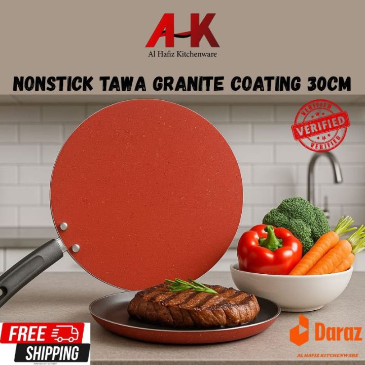 Granite Roti Nonstick Tawa 30cm Premium quality Granite Marble Coating Heavy Duty ...