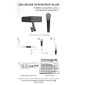 Black Q2 Microphone Dynamic Preamplifier 28Db Gain Dynamic Mic Amplifier 48V Metal Structure Q-2 for Live. 