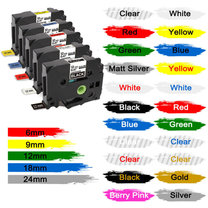 Rice label 241 6/e-241 1 TZe-TZe-22e-211 tape, compatible with 1 piece tze-231 12 mm label tape TZ131 TZTZe-251 TZe-9/12/18/24 mm AShines
