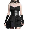 1Pcs Gothic Dark Lace Up Female Waist Corset Belt Wide PU Leather  Dress Belts Cologo. 