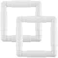 XHHDQES 2Pc Frame Square Embroidery Hoops Q Snaps for Quilting Frame Sewing Hoop, 6X6 Inch,8X8 Inch. 