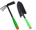 4 Pcs Gardening Tools Iron Hoe Rake for Gardening, Gardening Shovel, & Rake Plant Cutter. Garden Accessories and Garden Set Tools. 