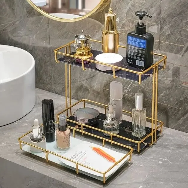 Beauty Table Rack Stylish Bathroom Rack Cosmetic Storage Rack Finishing Table Rack | Daraz.pk