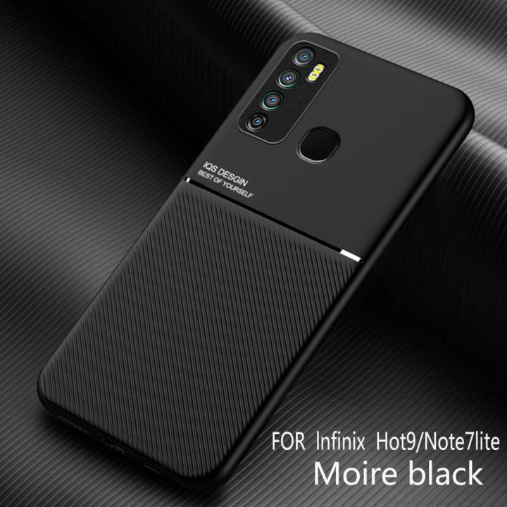 iCaseCover for Infinix Hot 9 Hot 9 Play Soft Case Hybrid Leather Magnetic Shockproof Back Cover