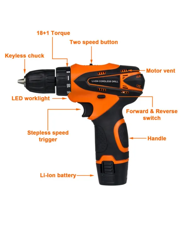 12V%20Wireless%20Power%20Electric%20Drill%20&%20Screwdriver%20with%202%20Batteries%20-%20Image%203