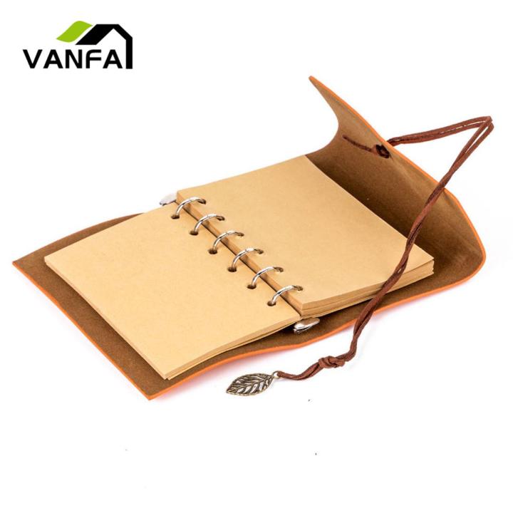 Vintage Retro Loose-leaf Notebook Faux Leather Leaf Notepad Journal Diary Gift