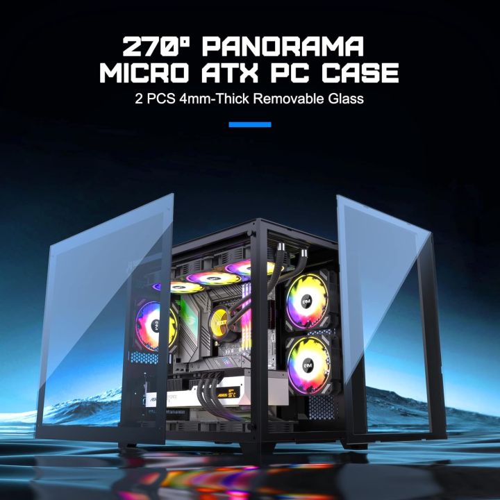 PC%20Case%20with%202%20Tempered%20Glass%20Panels%20Mini%20Tower%20Gaming%20PC%20Case%20Micro%20ATX%20Case%20with%202%20Magnet%20Dust%20Filters,%20Gaming%20Computer%20Case%20with%20USB3.0%20I/O%20Port,%20Black%20Without%20Fans%20(Manmu%20M18)%20-%20Image%205
