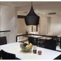 Italian Vintage Black Metal Big Hanging Light Pendant Ceiling Light Lamp. 