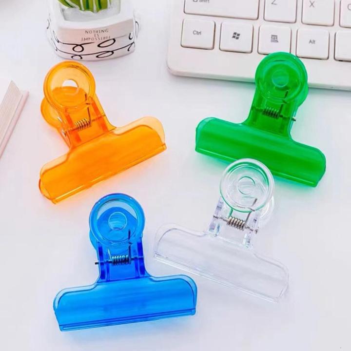 【HOT】 12/30Pcs Plastic Binder Clip Long Tail Clips 22/31/50/63Mm Clamp Paper Clips Hand Book Photos Tickets Organizer Stationery Clips