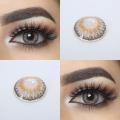 vColor lens 3-Tone Grey Color Eye Contact Lenses With Container + free water kit / disposable lenses / lense, eye lense / color lense / eye lenses for girls. 